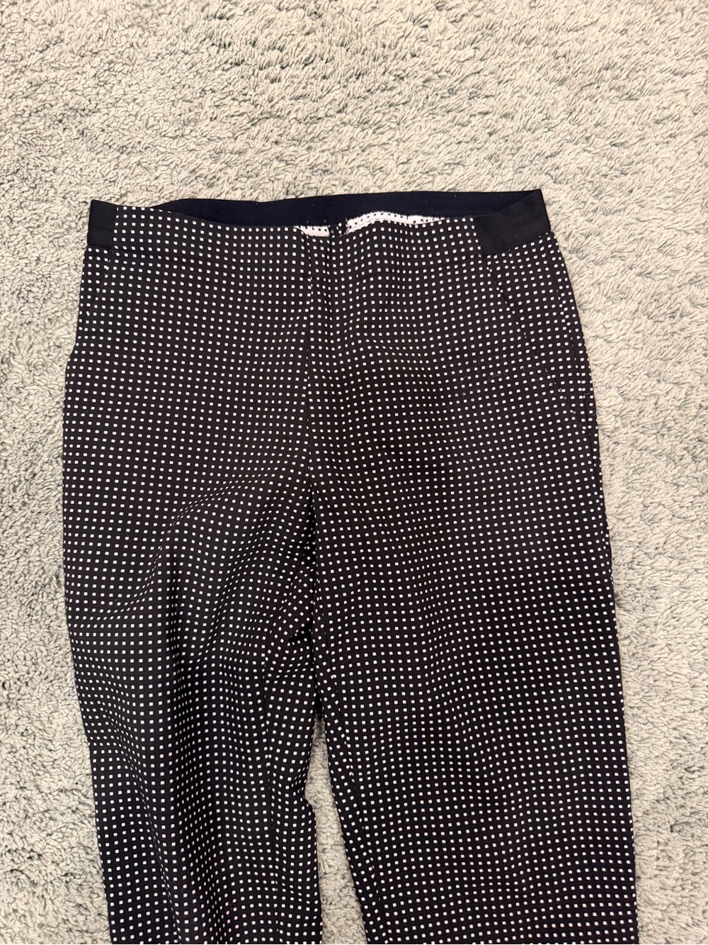 Uniqlo Black Leggings with White Micro Dot Print
